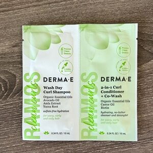 ❤️$1 NWT Derma E Curl Shampoo and Conditioner Sampler Set